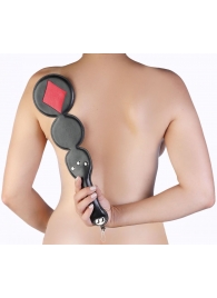 Шлёпалка  Бубны  с анальным плагом - LOVETOY (А-Полимер) - купить с доставкой в Воронеже