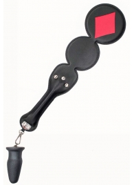 Шлёпалка  Бубны  с анальным плагом - LOVETOY (А-Полимер) - купить с доставкой в Воронеже