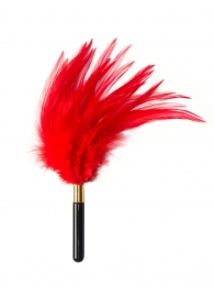 Красный перьевой тиклер Plume - 23 см. - Lola Lingerie - купить с доставкой в Воронеже