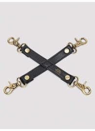 Черный фиксатор для манжет Bound to You Faux Leather Hogtie - Fifty Shades of Grey - купить с доставкой в Воронеже