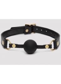 Черный кляп-шар Bound to You Faux Leather Ball Gag - Fifty Shades of Grey - купить с доставкой в Воронеже