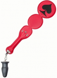 Шлёпалка  Пики  с анальным плагом - LOVETOY (А-Полимер) - купить с доставкой в Воронеже