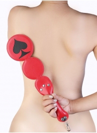 Шлёпалка  Пики  с анальным плагом - LOVETOY (А-Полимер) - купить с доставкой в Воронеже