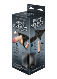 Черный пояс для женщин BEST SELECT с 3 насадками - LOVETOY (А-Полимер) - купить с доставкой в Воронеже