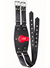 Черный узкий пояс на бедро с телесной насадкой - LOVETOY (А-Полимер) - купить с доставкой в Воронеже