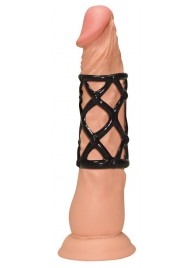 Чёрная насадка-сетка на пенис Orgasmus Wunder - Orion - в Воронеже купить с доставкой