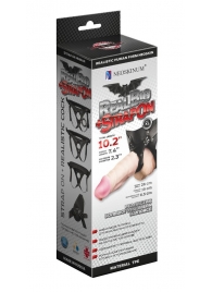 Гигантский фаллоимитатор на присоске в комплекте с трусиками - 26 см. - LOVETOY (А-Полимер) - купить с доставкой в Воронеже