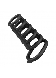 Черная насадка на пенис с подхватом мошонки Rodrigo - Baile - в Воронеже купить с доставкой