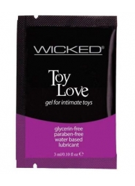 Лубрикант на водной основе для использования с игрушками WICKED Toy Love - 3 мл. - Wicked - купить с доставкой в Воронеже