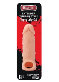 Телесная насадка EXTENDER WITH BALL STRAP 5.5 - 14 см. - Dream Toys - в Воронеже купить с доставкой