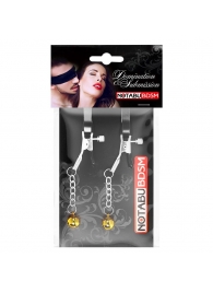 Оригинальные зажимы на соски с желтыми шариками - Notabu - купить с доставкой в Воронеже