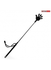 Черный стек с наконечником-ладошкой - 55 см. - Notabu - купить с доставкой в Воронеже