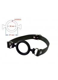 Черный кляп-рамка на регулируемых ремешках - Sitabella - купить с доставкой в Воронеже