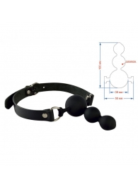 Черный кляп-пробка на регулируемых ремешках - Sitabella - купить с доставкой в Воронеже