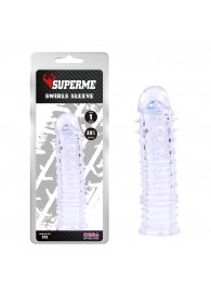 Прозрачная насадка на пенис Swirls Sleeve - 16 см. - Chisa - в Воронеже купить с доставкой