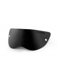 Черная плотная кожаная маска на глаза - БДСМ Арсенал - купить с доставкой в Воронеже