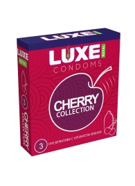 Презервативы с ароматом вишни LUXE Royal Cherry Collection - 3 шт. - Luxe - купить с доставкой в Воронеже