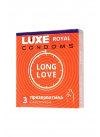 Презервативы с продлевающим эффектом LUXE Royal Long Love - 3 шт. - Luxe - купить с доставкой в Воронеже