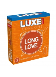Презервативы с продлевающим эффектом LUXE Royal Long Love - 3 шт. - Luxe - купить с доставкой в Воронеже