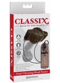 Дымчатый вибростимулятор головки пениса Dual Vibrating Head Teaser - Pipedream - в Воронеже купить с доставкой