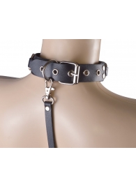 Черный кожаный ошейник  Властелин колец - Sitabella - купить с доставкой в Воронеже