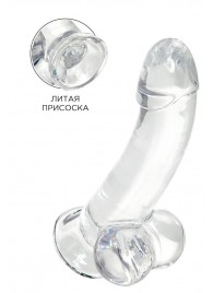 Прозрачный реалистичный фаллоимитатор Cryst - 15 см. - A-toys