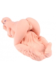 Телесный вибромастурбатор Valentina Auto с двумя любовными отверстиями - KOKOS - в Воронеже купить с доставкой