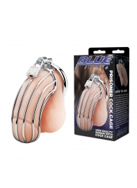 Металлическая клетка Prisoner Cock Сage с замком - BlueLine - купить с доставкой в Воронеже