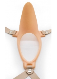 Телесный эректор-ложечка с фиксацией на ремешках MEN STYLE - LOVETOY (А-Полимер) - в Воронеже купить с доставкой