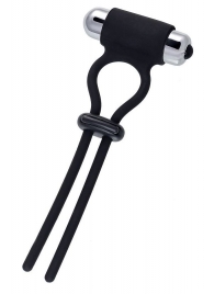 Черное эрекционное лассо на пенис Jat - A-toys - в Воронеже купить с доставкой