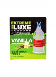 Стимулирующий презерватив  Безумная Грета  с ароматом ванили - 1 шт. - Luxe - купить с доставкой в Воронеже