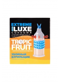 Стимулирующий презерватив  Убойный бурильщик  с ароматом тропических фруктов - 1 шт. - Luxe - купить с доставкой в Воронеже
