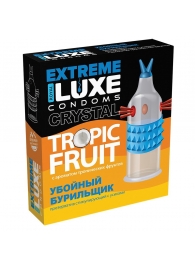 Стимулирующий презерватив  Убойный бурильщик  с ароматом тропических фруктов - 1 шт. - Luxe - купить с доставкой в Воронеже