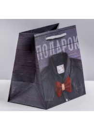 Ламинированный квадратный пакет «Мужской стиль» - 14 х 14 х 9 см. - Сима-Ленд - купить с доставкой в Воронеже