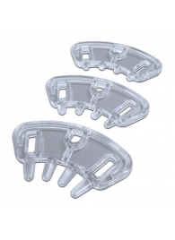 Набор из 3 проставок с шипами для поясов верности Pubic Enemy от MyStim - MyStim - купить с доставкой в Воронеже