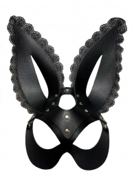 Маска зайки с кружевом на ушках - БДСМ Арсенал - купить с доставкой в Воронеже