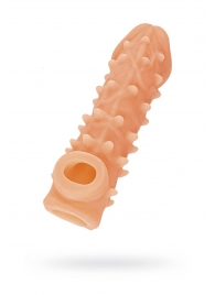 Телесная закрытая насадка с пупырышками Cock Sleeve Size M - 15,6 см. - KOKOS - в Воронеже купить с доставкой