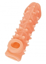 Телесная закрытая насадка с пупырышками Cock Sleeve Size L - 17,6 см. - KOKOS - в Воронеже купить с доставкой