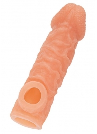 Телесная закрытая насадка с шершавой головкой Cock Sleeve Size M - 15,6 см. - KOKOS - в Воронеже купить с доставкой