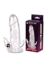 Вибронасадка со стимуляцией клитора и ануса - 12,5 см. - Baile - в Воронеже купить с доставкой