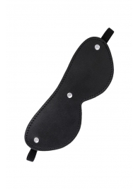 Черная кожаная маска Anonymo с мягким подкладом - ToyFa - купить с доставкой в Воронеже