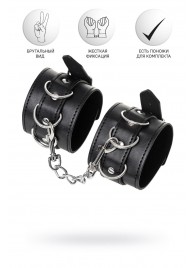 Черные наручники Anonymo на сцепке - ToyFa - купить с доставкой в Воронеже