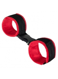 Красно-черные велюровые оковы Anonymo - ToyFa - купить с доставкой в Воронеже