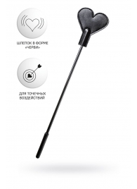 Черный стек со шлепком в форме сердца Anonymo - 35 см. - ToyFa - купить с доставкой в Воронеже