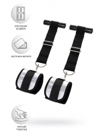 Черно-серебристые фиксаторы для рук на дверь Anonymo - ToyFa - купить с доставкой в Воронеже