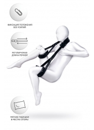 Черные кожаные стропы для фиксации Anonymo - ToyFa - купить с доставкой в Воронеже