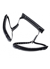 Черные кожаные стропы для фиксации Anonymo - ToyFa - купить с доставкой в Воронеже