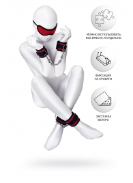 Красно-черный бондажный набор Anonymo - ToyFa - купить с доставкой в Воронеже