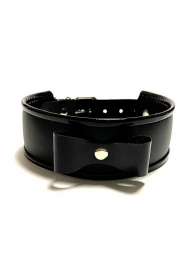 Черный ошейник с бантиком из эко-кожи - БДСМ Арсенал - купить с доставкой в Воронеже