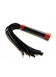 Черно-красная плеть из эко-кожи - 42 см. - БДСМ Арсенал - купить с доставкой в Воронеже